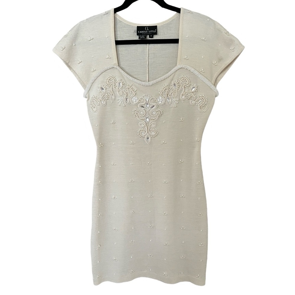 Elegant Cream Embellished Dress